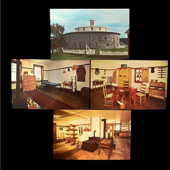 VTG Hancock Shaker Village U.S. Route 20 Cook Room Cloaks Bedroom Barn Postcards - Picture 1 of 11